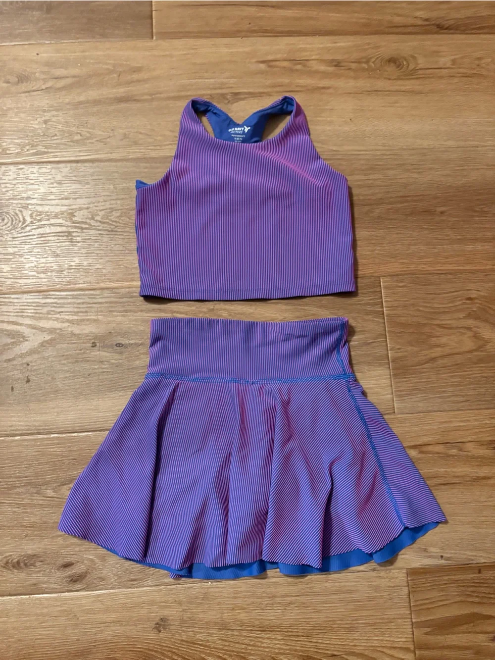 Old Navy Pink and Blue Girls Two-Piece powersoft Set